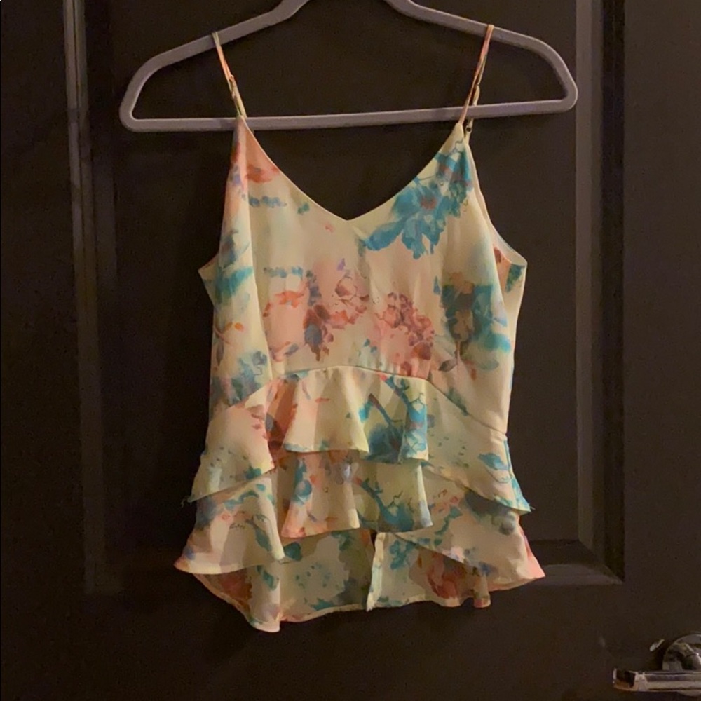 Astr peplum tank top - XS